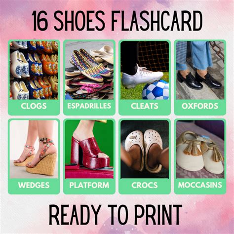Shoes Flashcard 的图像结果