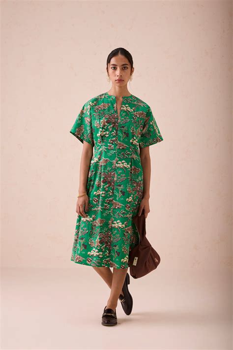 Green Fields Organic Cotton Midi Dress | SUI – Sui