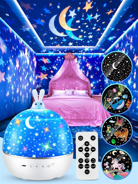 ONEFIRE Kids Night Light Projector for Kids Room+15 Films&Bluetooth ...