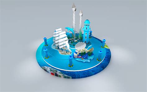 商场海洋主题美陈_幻雏虚拟-站酷ZCOOL