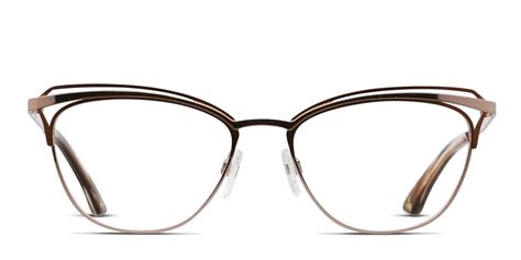 Amelia E. Bridgette Gold/Brown Eyeglasses | Includes Free Rx Lenses ...