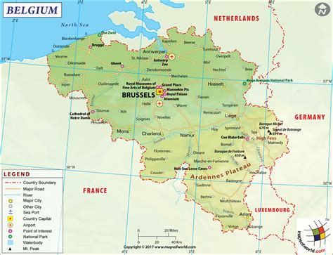 Belgium World Map Location 2,777 Belgium Map Europe Stock Photos,