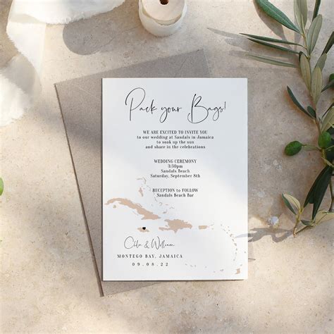 Free printable destination wedding invitations, Download Free printable ...