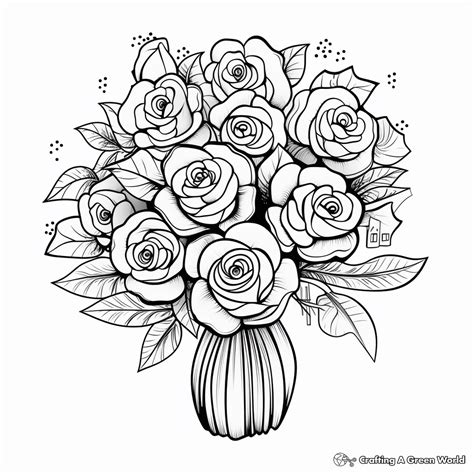 Flower Bouquet Coloring Pages