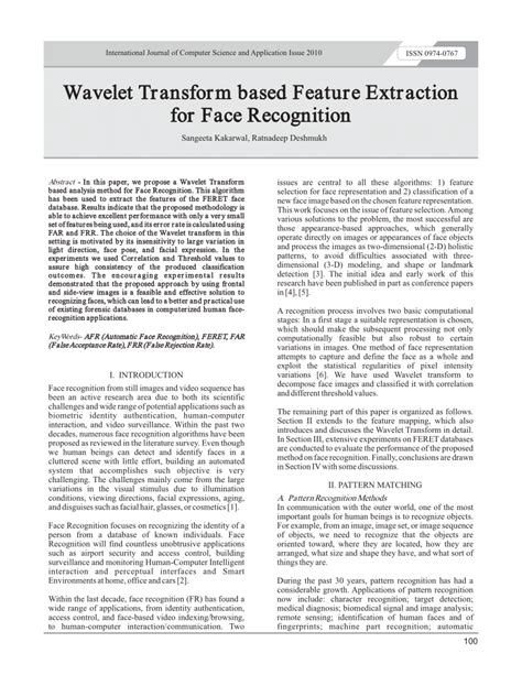 Feature Extraction Using Wavelet Transform 的图像结果