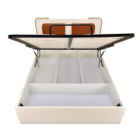 Phoenix Queen Bed with Hydraulic Storage (Beige) – Nilkamal Homes