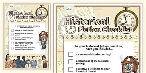 KS2 Historical Fiction Checklist Display Poster