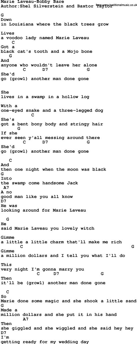 Lyrics Marie Laveau