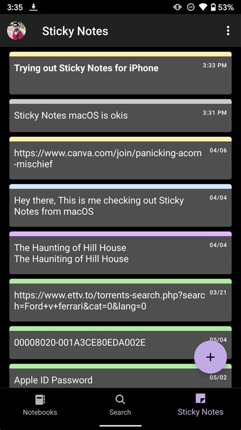 Accessing Sticky Notes From One Notes 的图像结果