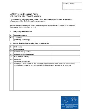 37 Printable University Proposal Template Forms - Fillable Samples in ...