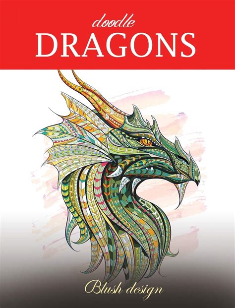 Doodle Dragons: Adult Coloring Book : Design, Blush: Amazon.in: Books