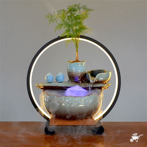 Serene Birdsong LED Zen Garden Water Fountain | myBageecha