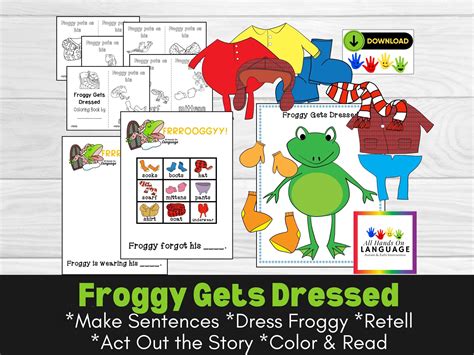 Froggy Gets Dressed Activities Printable - Printable Pages