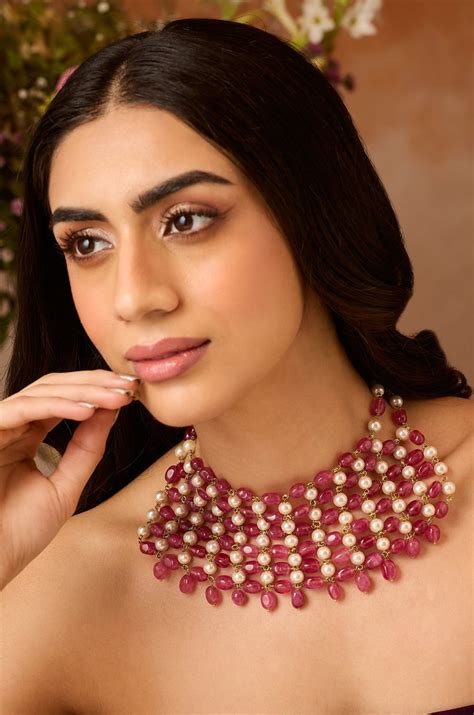 Ojaswi Pink Necklace – Paisley Pop Shop