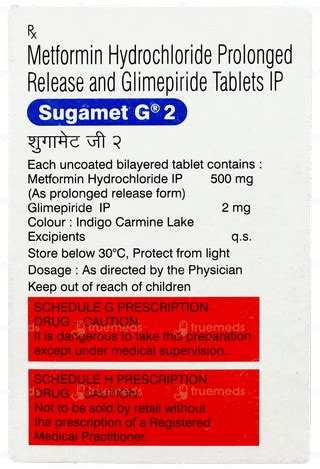 Sugamet G 2500 Mg Tablet Pr 10 - Uses, Side Effects, Dosage, Price ...