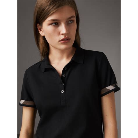black burberry polo shirt
