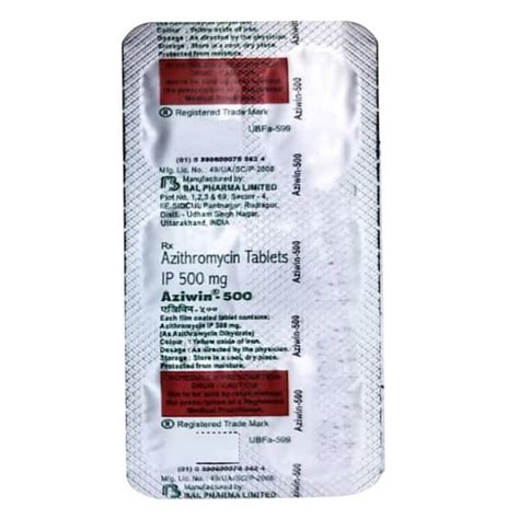 Aziwin 500 MG Tablet (5): Uses, Side Effects, Price & Dosage | PharmEasy