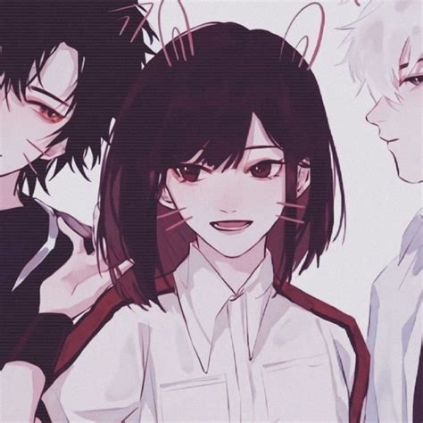 Pin by Starwy on Anime Trio Pfp 2 Boys 1 Girl | Cute anime couples ...