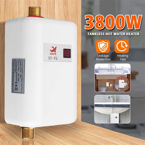110/220V 3.8KW Electric Tankless Instant Hot Water Heater for Bathroom ...