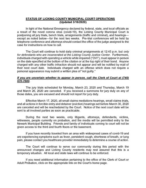 Newark Law Firm, Reese Pyle Meyer PLL | Court Updates as of April 30 ...