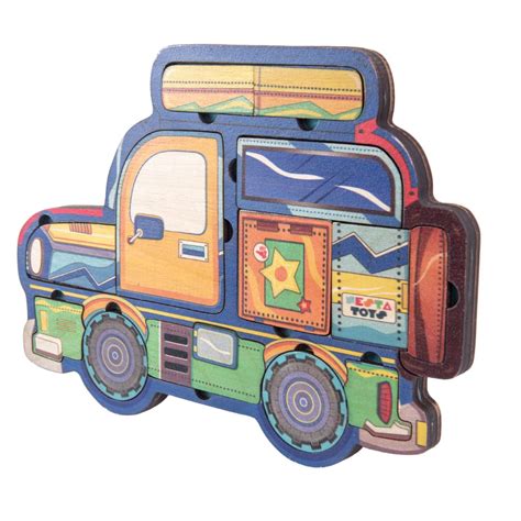 NESTA TOYS- Wooden Car Puzzle for Kids | Educational Toys (4+ Years ...