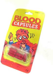 PTCMART Fake Capsules Blood Gag Toy (Set of 6pcs) Magic Capsule Gag Toy ...