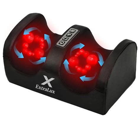 ExtraLux 3D Shiatsu Foot and Calf Massager with Heat, Electric Leg ...