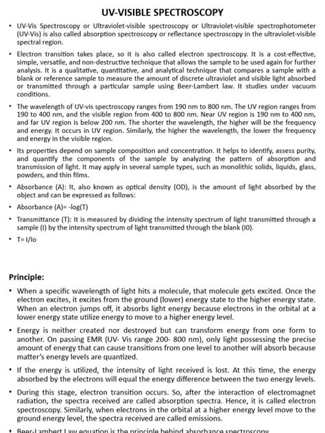 Image result for UV-Visible Spectroscopy Notes