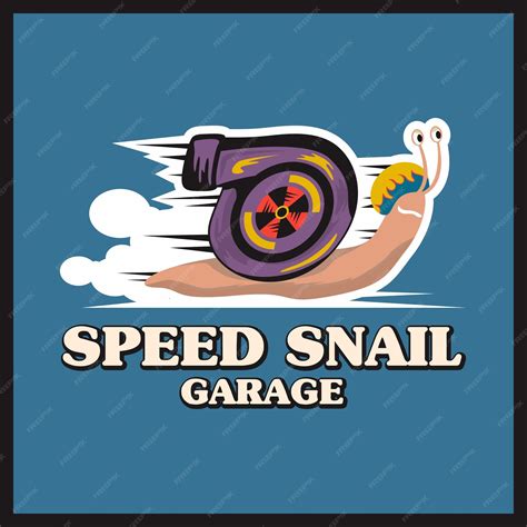 Premium Vector | Vector turbo speed snail garage automotive logo design