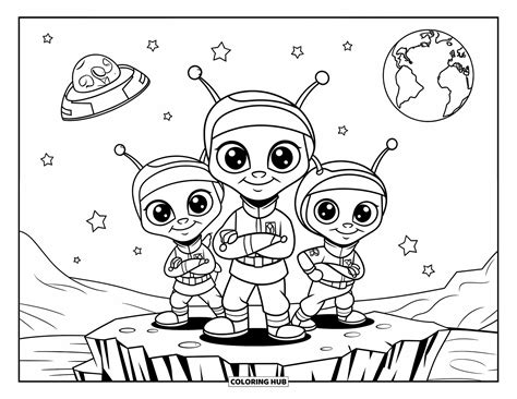 Image result for Alien Coloring Pages Preschool