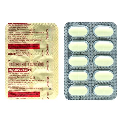 Ciplox TZ H Tablet | Uses, Side Effects, Price | Apollo Pharmacy