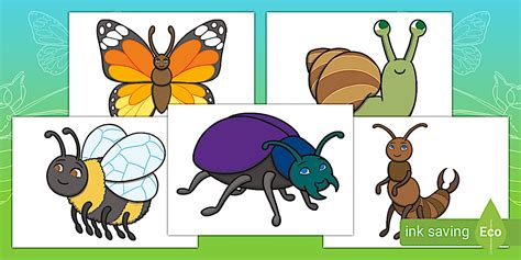 Cute Minibeast A4 Cut-Outs