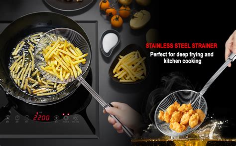 Buy Wofier Combo of Stainless Steel Potato Masher, Egg Whisker, Deep ...