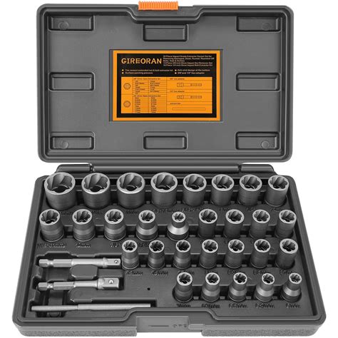 Upgraded Bolt Removal Kit, 32 Piece Stripped Bolt Extractor Set ...
