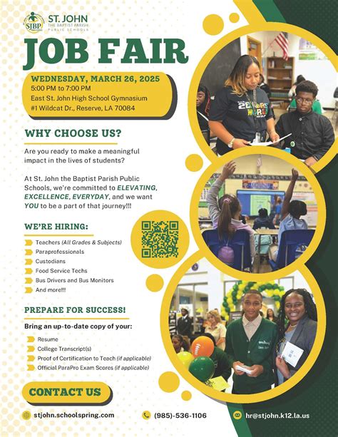 SJBP 2025 Job Fair | St. John The Baptist Parish Public Schools
