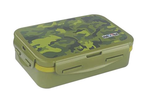 Nayasa Nutri Army Deluxe Insulated Lunch Box with S/S Inner & S/S Cont ...