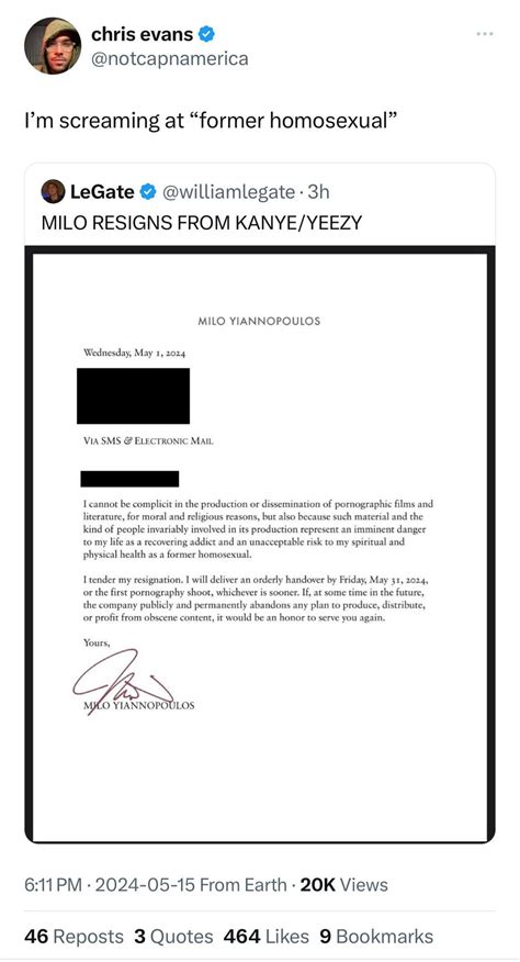 “Former homosexual” neocon’s letter of resignation from Kanye/Yeezy is ...