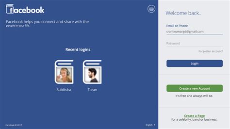 Facebook login page redesign... on Behance
