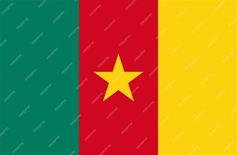 Premium Vector | Flat illustration of cameroon national flag