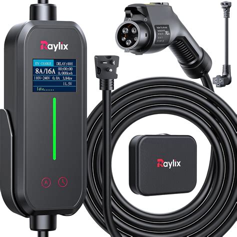 Raylix 2025 Upgraded Level 1&2 Portable EV Charger, 8-16Amp India | Ubuy