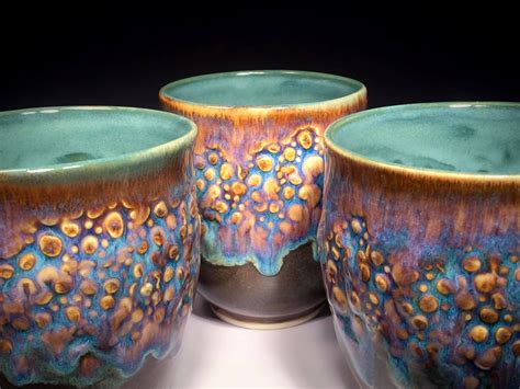 Oatmeal over Iron Lustre Pottery Glaze