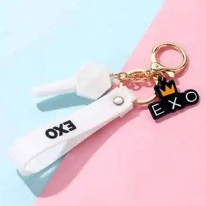 kawaii kart EXO Pharynx Lightstick Keychain | Premium 3D Rubber KPOP ...