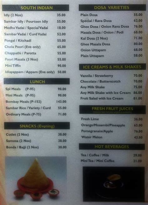 Menu at Hot Chips Veg Restaurant, Chennai, No. G-1