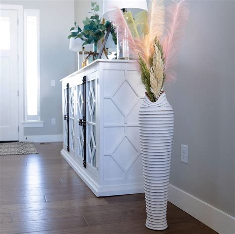 Buy Walbrook Extra Large Floor Vase 32" - Tall White Vase, White Floor ...