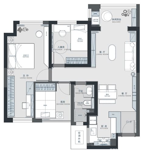 89平米三居室户型图 – 设计本装修效果图