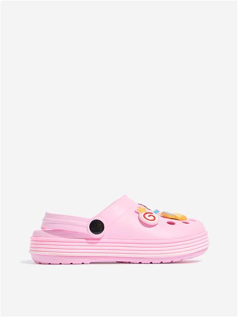 Buy Yellow Pink Applique-Detailed Clogs from Westside