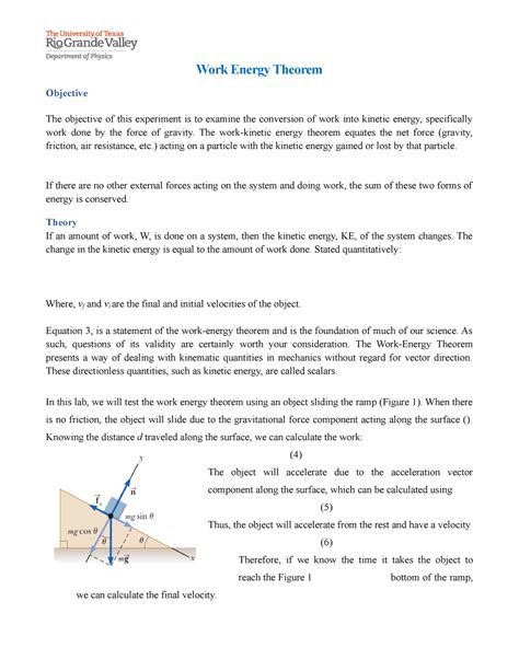Work Kinetic Energy Theorem