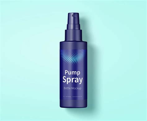 Free Pump Spray Bottle Mockup (PSD)