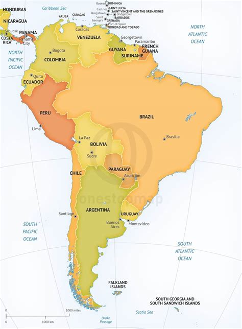 South America Map Printable