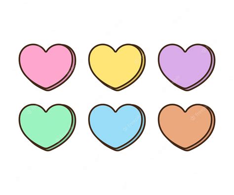 Candy Hearts Valentines Clipart | Conversation Candygrams - Clip Art ...